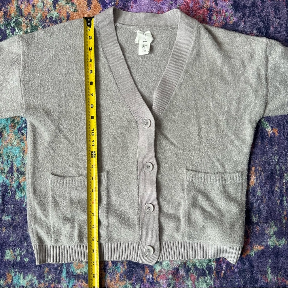 Joie Light Gray Women's Cardigan Sweater Large - Picture 9 of 10